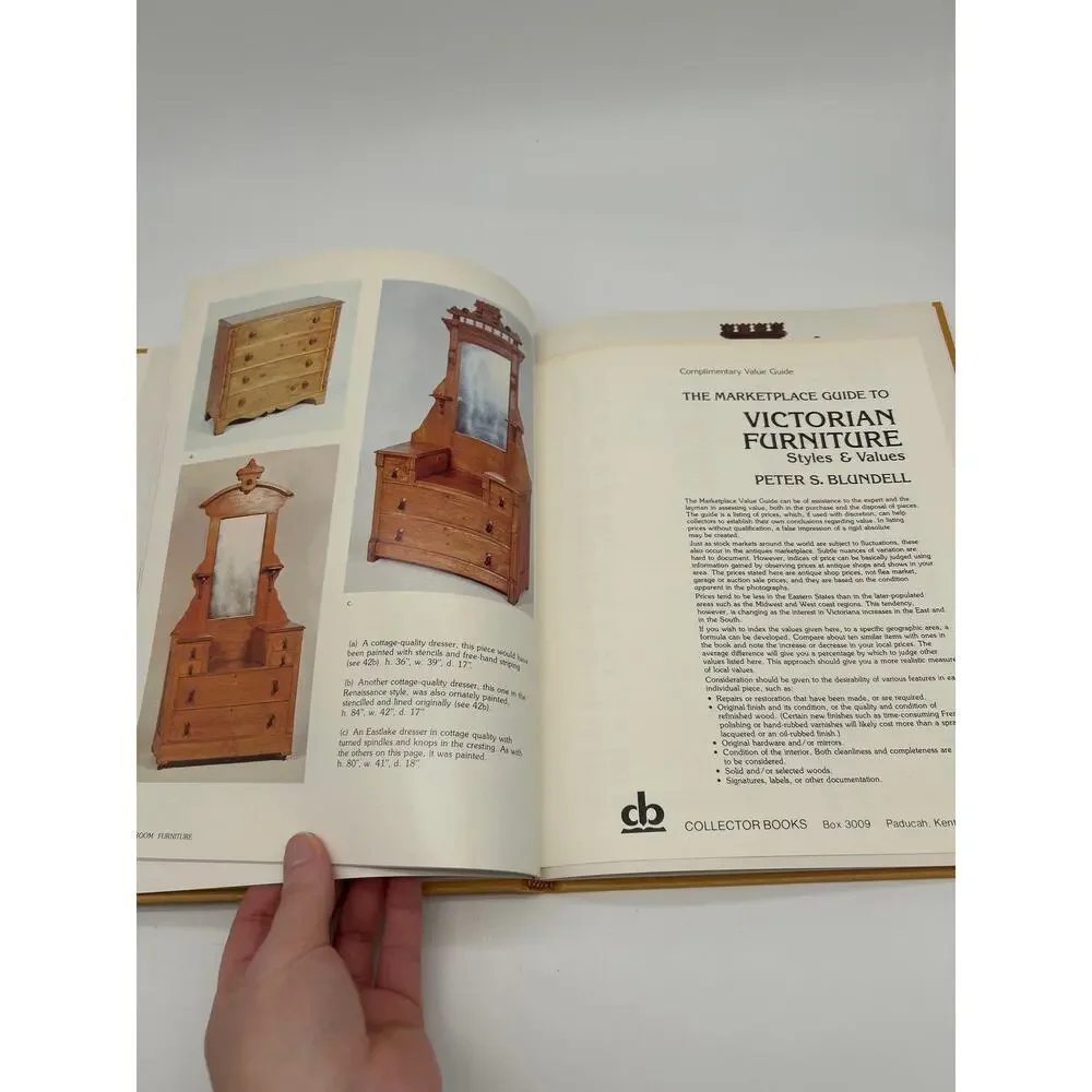 Vintage 1981 Marketplace Guide to Victorian Furniture Styles & Values Hardcover